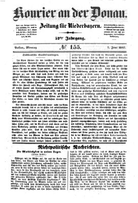 Kourier an der Donau (Donau-Zeitung) Montag 7. Juni 1847