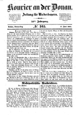 Kourier an der Donau (Donau-Zeitung) Donnerstag 17. Juni 1847
