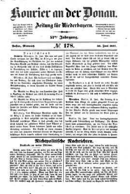 Kourier an der Donau (Donau-Zeitung) Mittwoch 30. Juni 1847