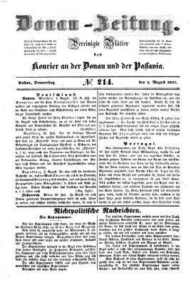 Donau-Zeitung Donnerstag 5. August 1847