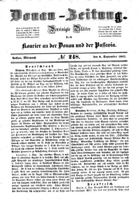 Donau-Zeitung Mittwoch 8. September 1847