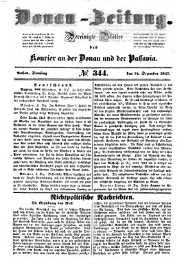 Donau-Zeitung Dienstag 14. Dezember 1847