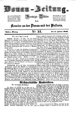 Donau-Zeitung Montag 31. Januar 1848