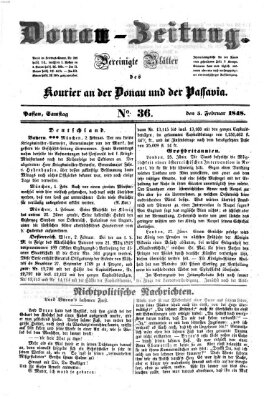 Donau-Zeitung Samstag 5. Februar 1848
