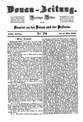 Donau-Zeitung Samstag 18. März 1848