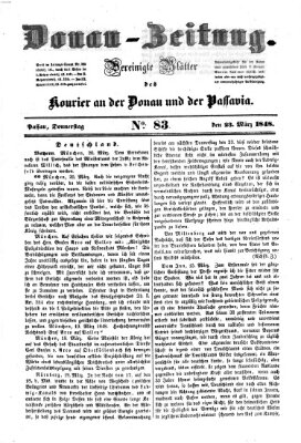 Donau-Zeitung Donnerstag 23. März 1848