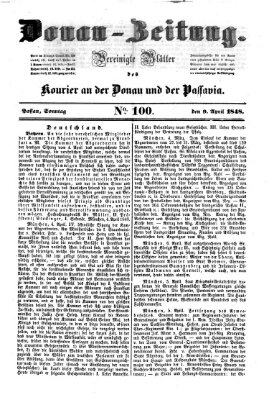 Donau-Zeitung Sonntag 9. April 1848