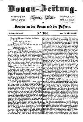 Donau-Zeitung Mittwoch 16. Mai 1849