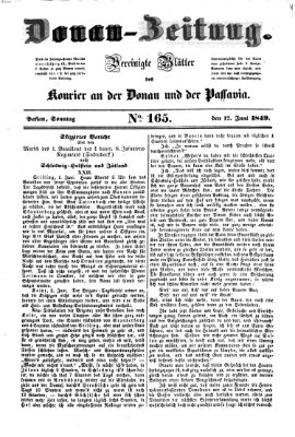 Donau-Zeitung Sonntag 17. Juni 1849