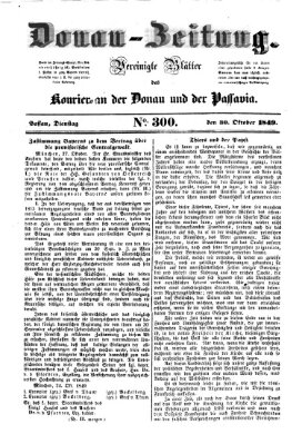 Donau-Zeitung Dienstag 30. Oktober 1849