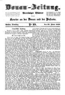 Donau-Zeitung Dienstag 29. Januar 1850