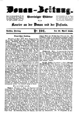 Donau-Zeitung Freitag 12. April 1850
