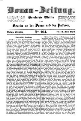 Donau-Zeitung Sonntag 16. Juni 1850