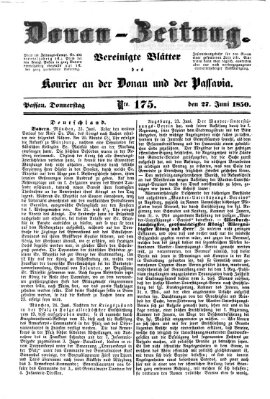 Donau-Zeitung Donnerstag 27. Juni 1850