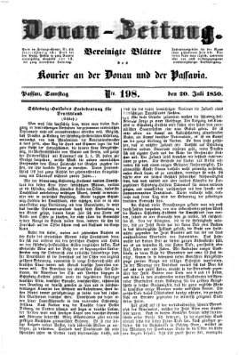 Donau-Zeitung Samstag 20. Juli 1850