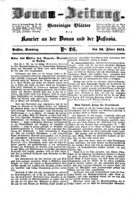 Donau-Zeitung Sonntag 26. Januar 1851