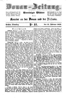 Donau-Zeitung Dienstag 11. Februar 1851