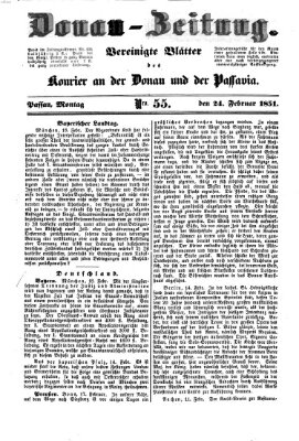 Donau-Zeitung Montag 24. Februar 1851
