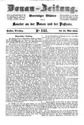 Donau-Zeitung Dienstag 13. Mai 1851