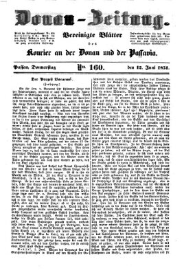 Donau-Zeitung Donnerstag 12. Juni 1851