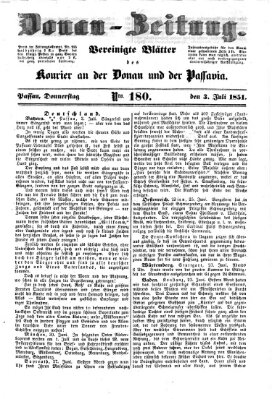Donau-Zeitung Donnerstag 3. Juli 1851
