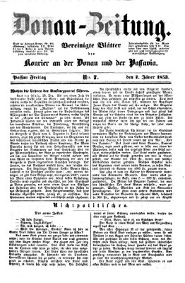 Donau-Zeitung Freitag 7. Januar 1853