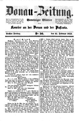 Donau-Zeitung Freitag 25. Februar 1853