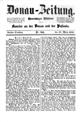 Donau-Zeitung Dienstag 29. März 1853