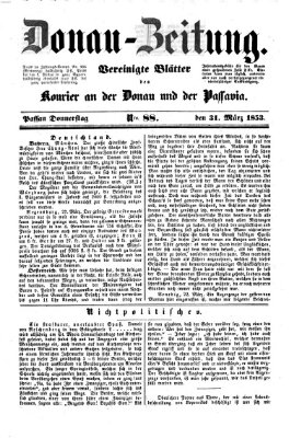 Donau-Zeitung Donnerstag 31. März 1853