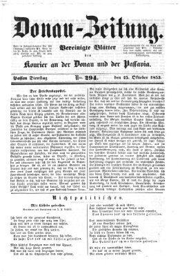 Donau-Zeitung Dienstag 25. Oktober 1853