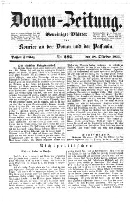 Donau-Zeitung Freitag 28. Oktober 1853