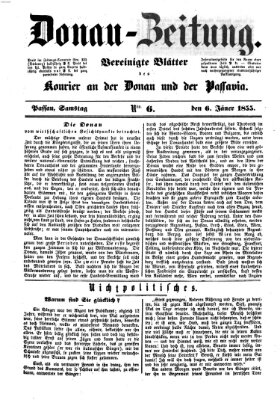 Donau-Zeitung Samstag 6. Januar 1855