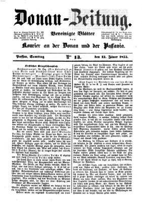 Donau-Zeitung Samstag 13. Januar 1855