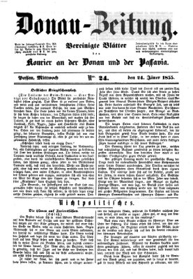 Donau-Zeitung Mittwoch 24. Januar 1855