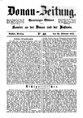 Donau-Zeitung Freitag 16. Februar 1855