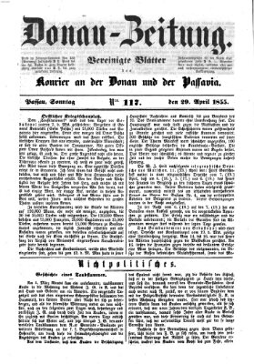 Donau-Zeitung Sonntag 29. April 1855