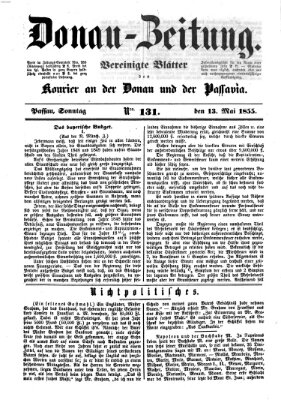 Donau-Zeitung Sonntag 13. Mai 1855