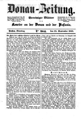 Donau-Zeitung Dienstag 25. September 1855