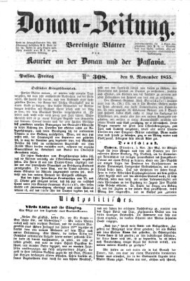 Donau-Zeitung Freitag 9. November 1855