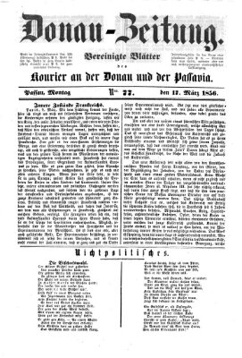 Donau-Zeitung Montag 17. März 1856