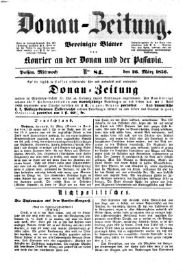 Donau-Zeitung Mittwoch 26. März 1856