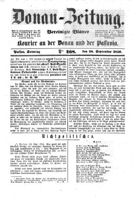 Donau-Zeitung Sonntag 28. September 1856