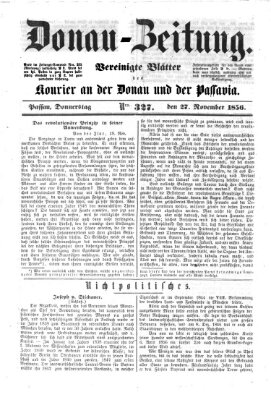 Donau-Zeitung Donnerstag 27. November 1856