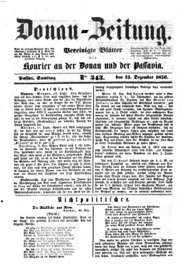 Donau-Zeitung Samstag 13. Dezember 1856