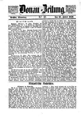 Donau-Zeitung Dienstag 27. Januar 1857