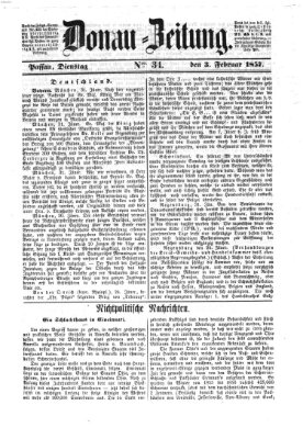 Donau-Zeitung Dienstag 3. Februar 1857