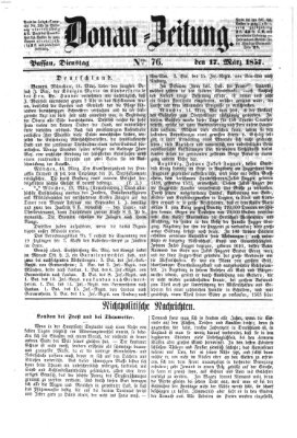 Donau-Zeitung Dienstag 17. März 1857