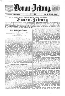 Donau-Zeitung Mittwoch 1. April 1857