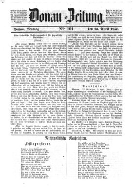 Donau-Zeitung Montag 13. April 1857