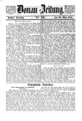Donau-Zeitung Sonntag 10. Mai 1857